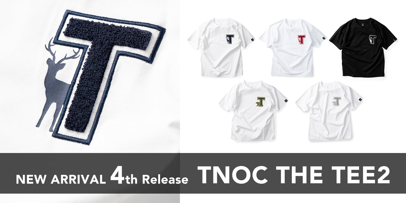 TNOC hokkaidoの定番Tシャツ「TNOC THE TEE2」から、サガラ刺繍デザインの新作第4弾が登場。