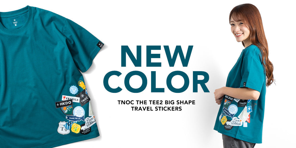 TNOC THE TEE2 BIG SHAPE TRAVEL STICKERSに新色LAKE BLUEが登場