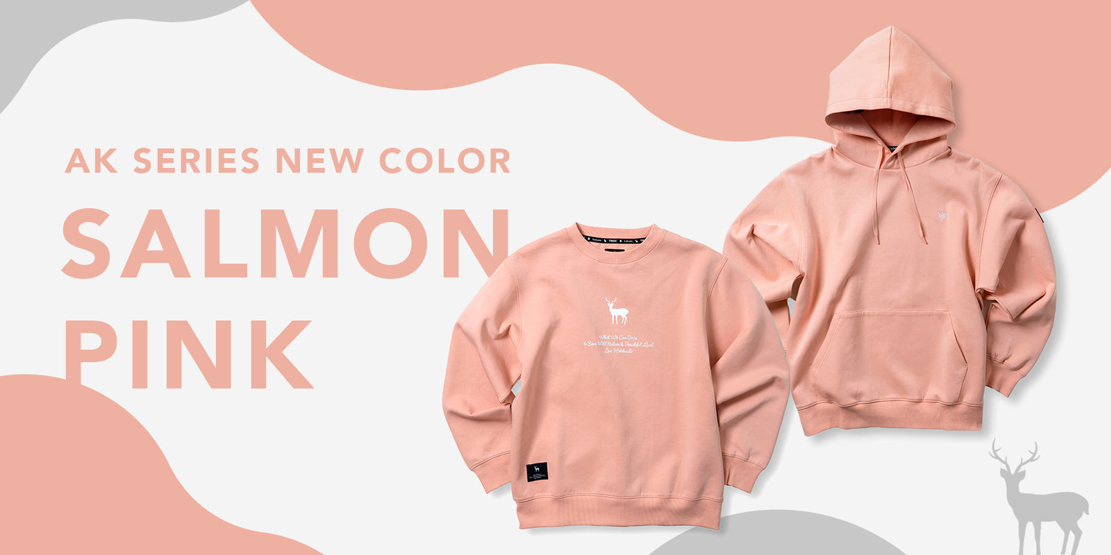 AKシリーズのトップスに、これからの春先にぴったりな新色「SALMON PINK」が登場!