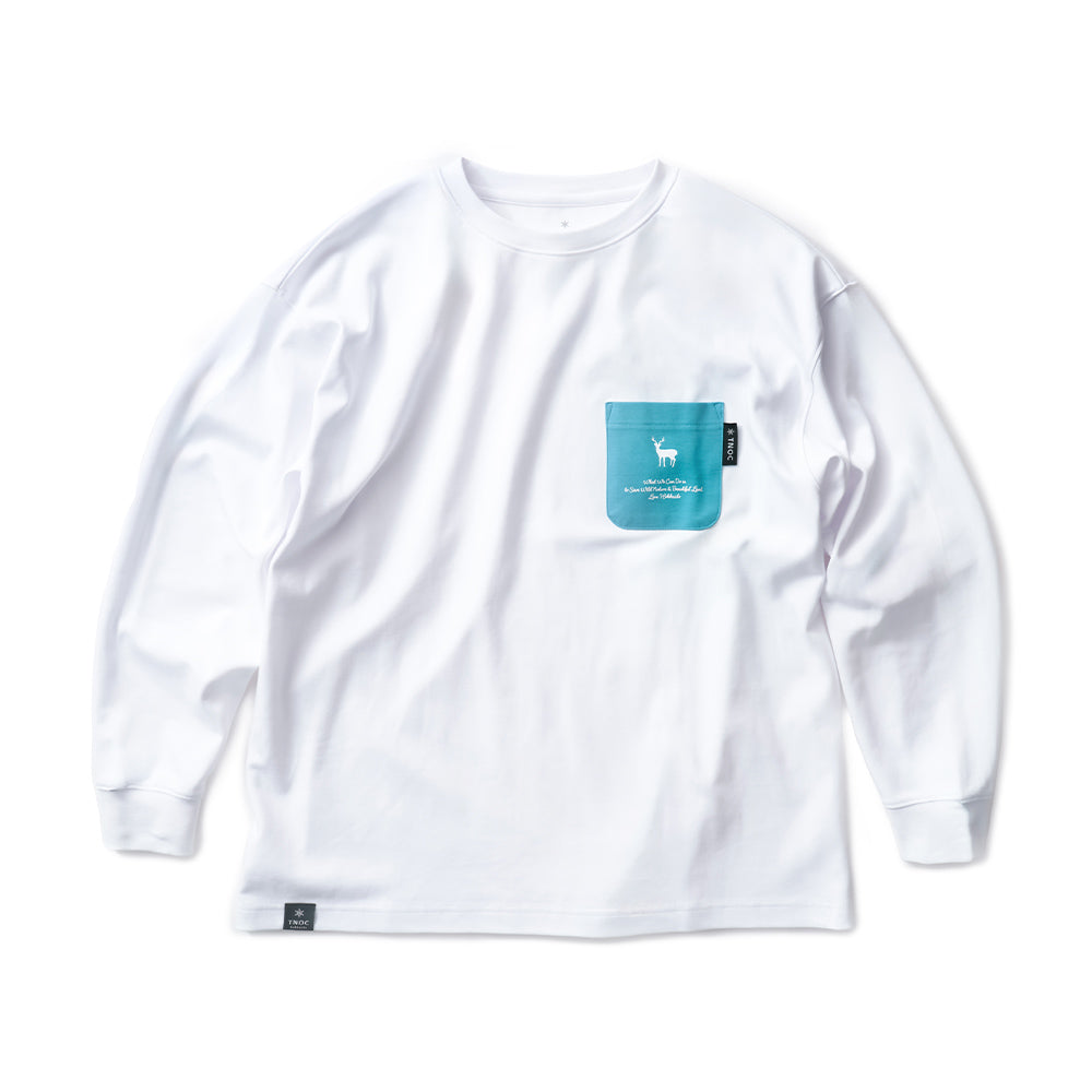 TNOC THE TEE LONG SLEEVE PONTE SNOW WHITE / R-POCKET