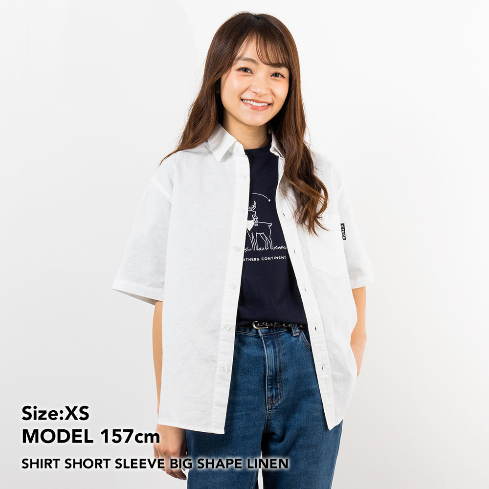 TNOC THE SHIRT SHORT SLEEVE BIG SHAPE LINEN