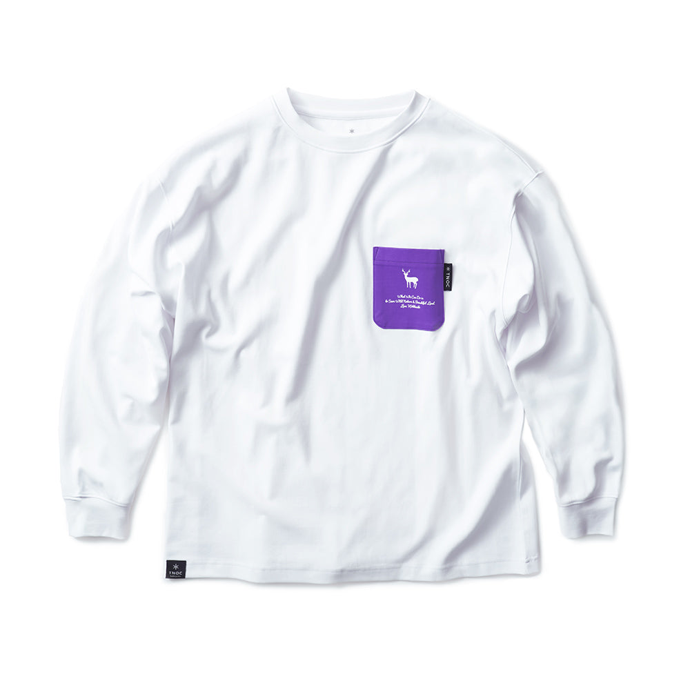 TNOC THE TEE LONG SLEEVE PONTE SNOW WHITE / R-POCKET