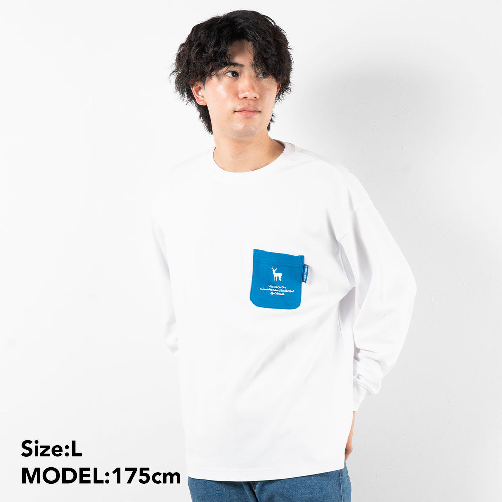 F/MODE TNOC THE TEE LONG SLEEVE PONTE SNOW WHITE / R-POCKET