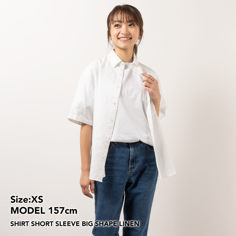 TNOC THE SHIRT SHORT SLEEVE BIG SHAPE LINEN
