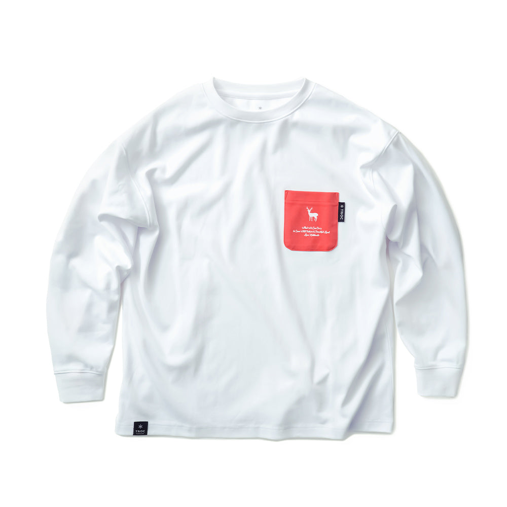 TNOC THE TEE LONG SLEEVE PONTE SNOW WHITE / R-POCKET