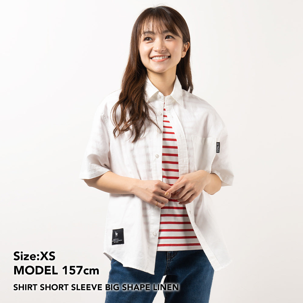 TNOC THE SHIRT SHORT SLEEVE BIG SHAPE LINEN