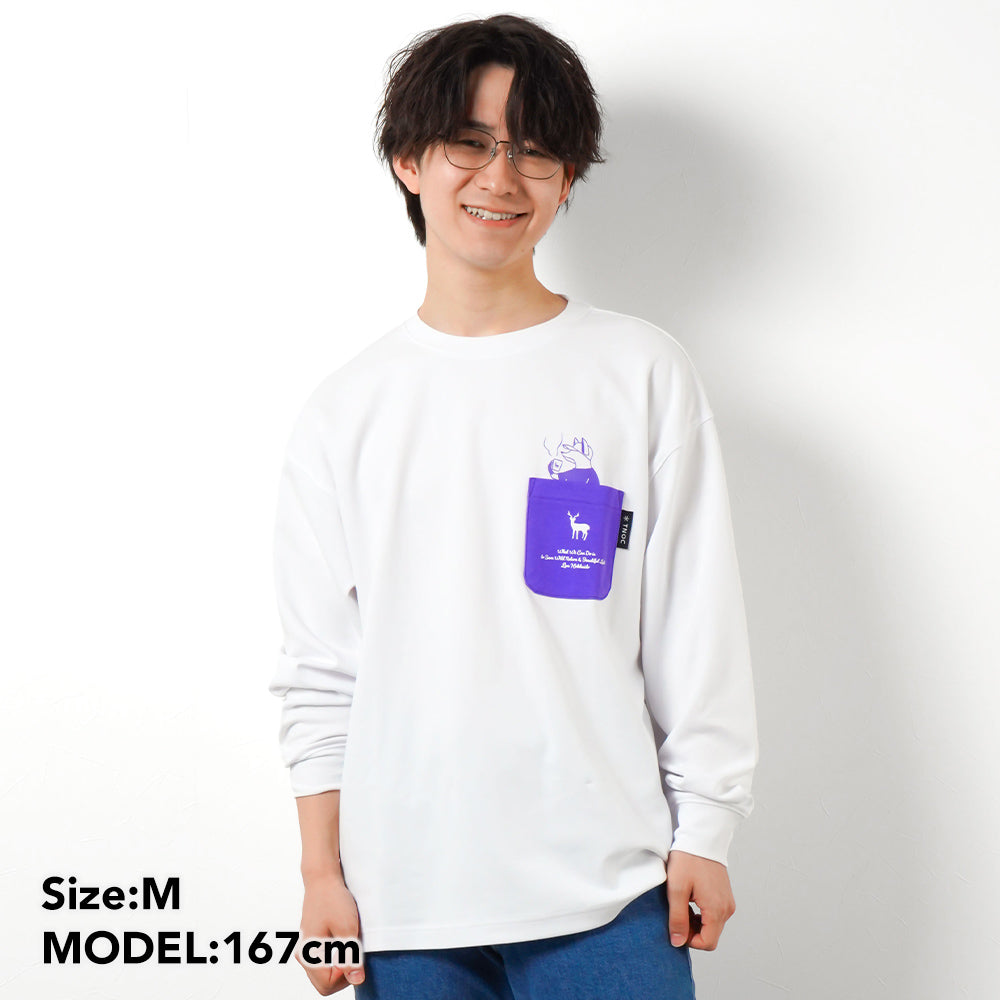 TNOC THE TEE LONG SLEEVE PONTE NORTHERN CONTINENT R-POCKET SNOW WHITE