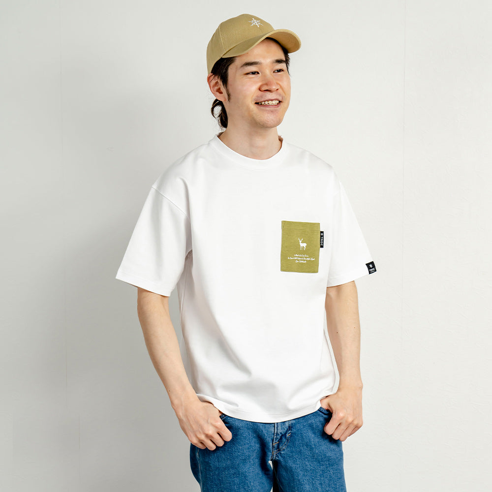TNOC THE TEE PONTE / LEAF GREEN POCKET SNOW WHITE
