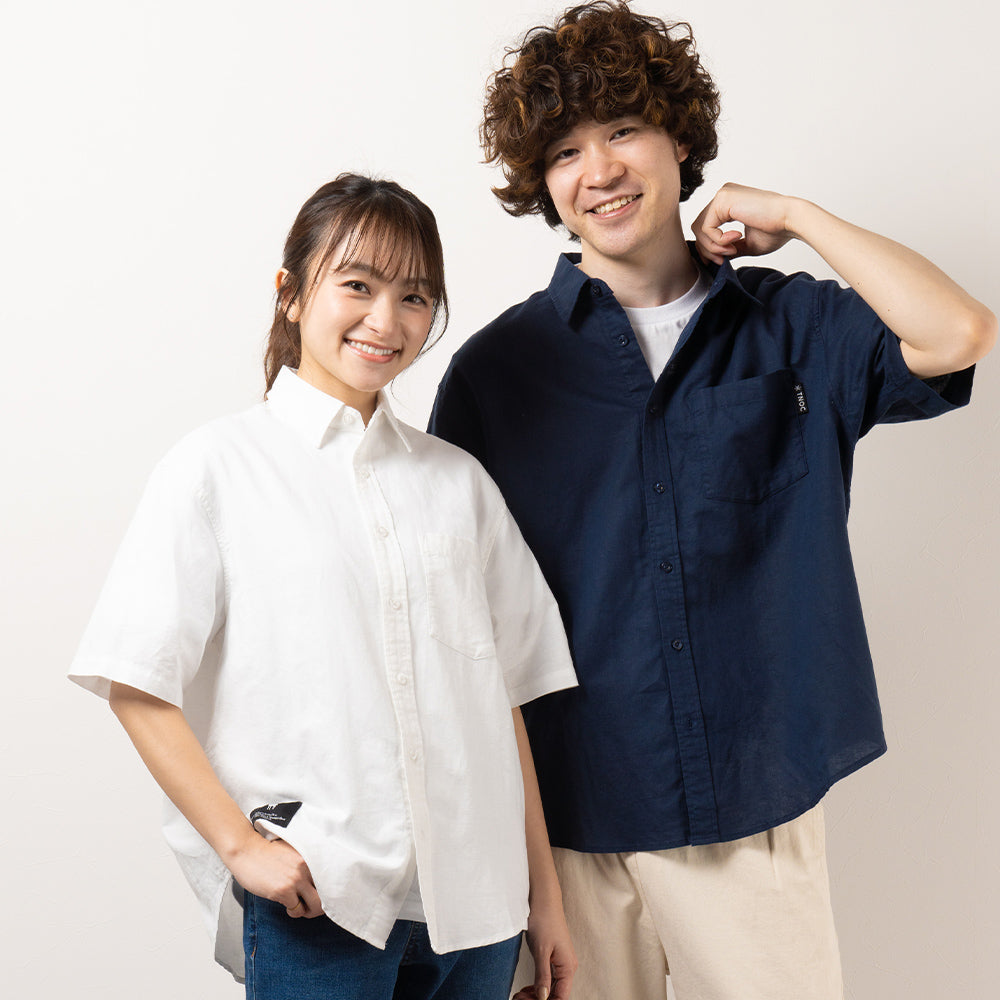 TNOC THE SHIRT SHORT SLEEVE BIG SHAPE LINEN