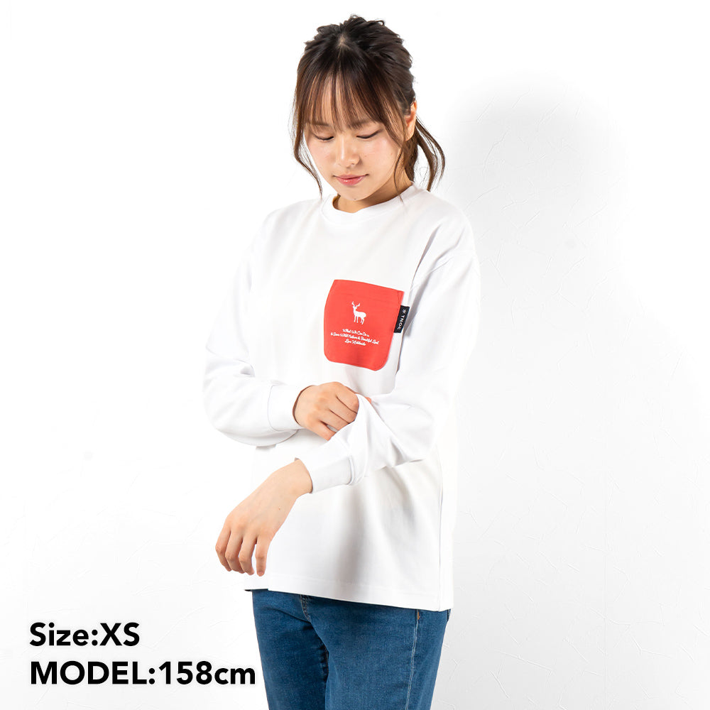 TNOC THE TEE LONG SLEEVE PONTE SNOW WHITE / R-POCKET