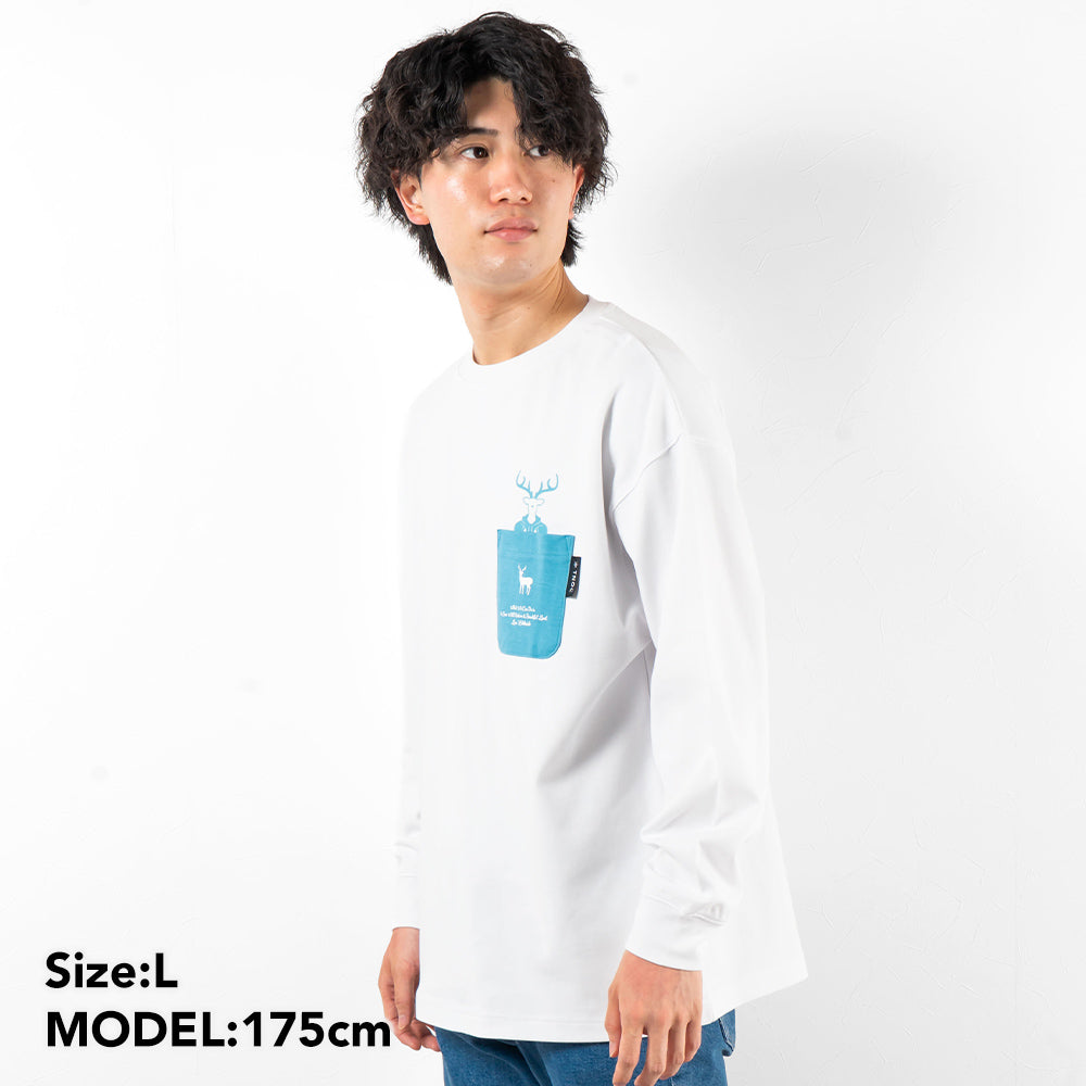 TNOC THE TEE LONG SLEEVE PONTE NORTHERN CONTINENT R-POCKET SNOW WHITE