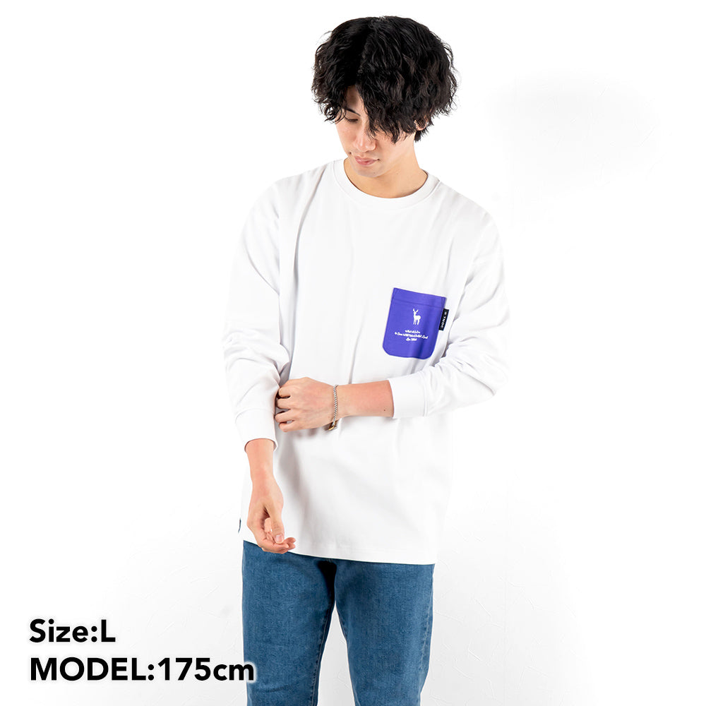 TNOC THE TEE LONG SLEEVE PONTE SNOW WHITE / R-POCKET