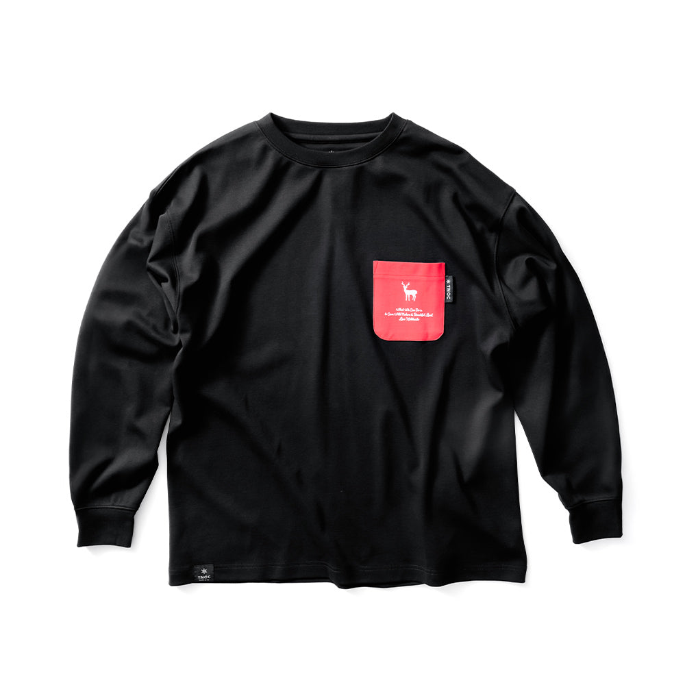 TNOC THE TEE LONG SLEEVE PONTE NIGHT BLACK / R-POCKET