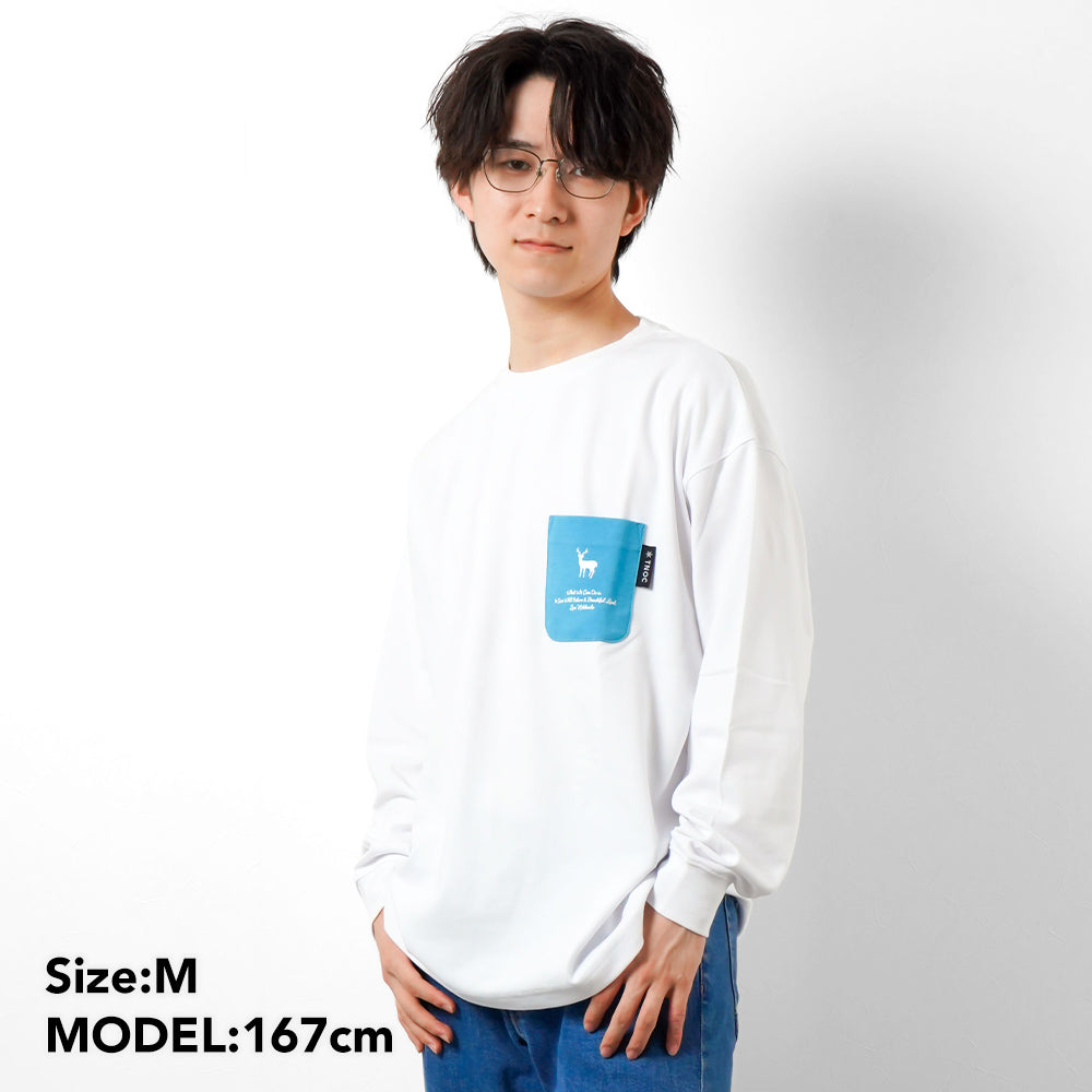 TNOC THE TEE LONG SLEEVE PONTE SNOW WHITE / R-POCKET