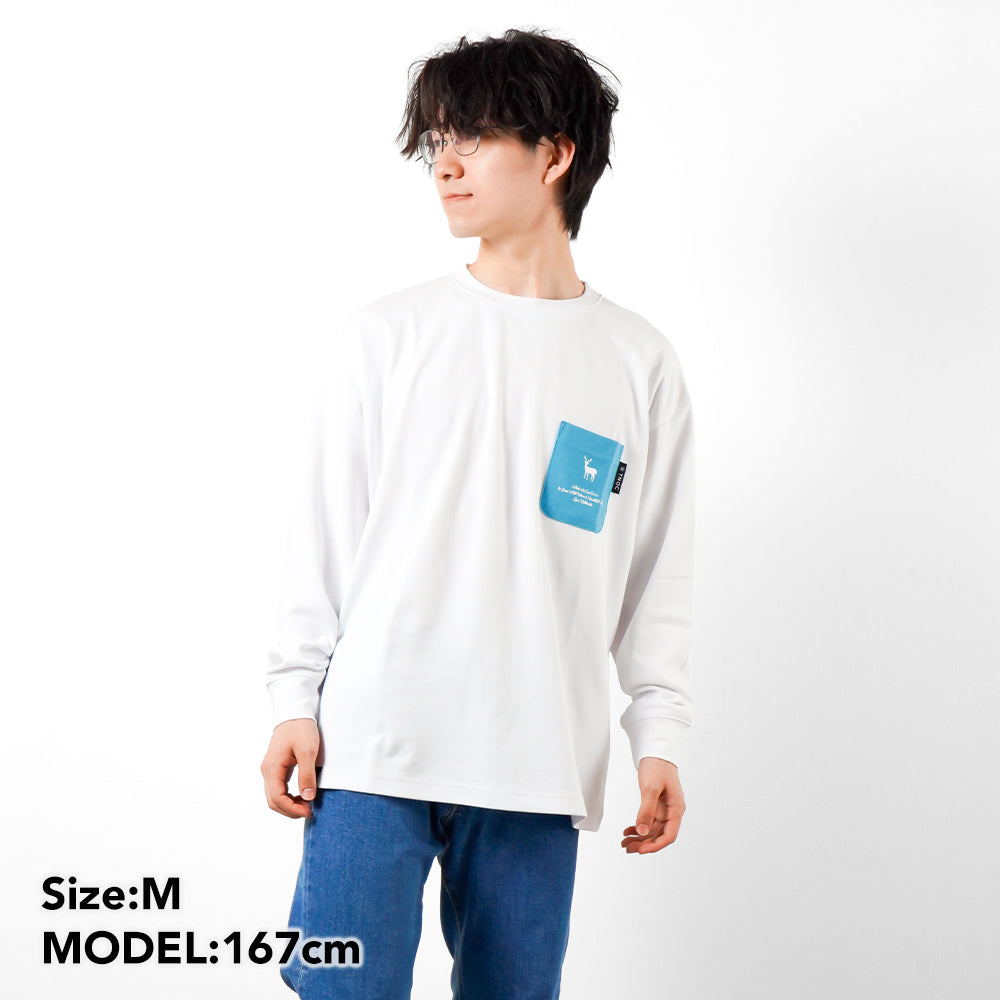 TNOC THE TEE LONG SLEEVE PONTE SNOW WHITE / R-POCKET
