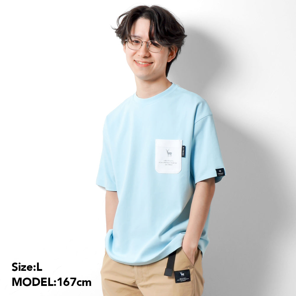 TNOC THE TEE PONTE ASH BLUE / R-POCKET