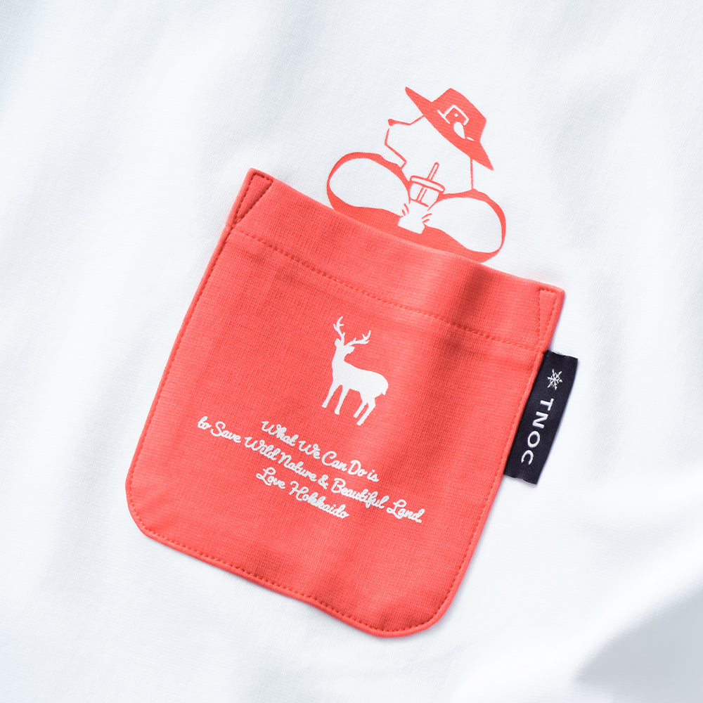 TNOC THE TEE LONG SLEEVE PONTE NORTHERN CONTINENT R-POCKET SNOW WHITE