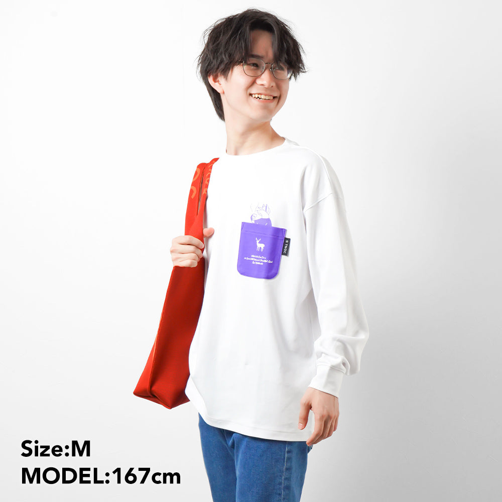 TNOC THE TEE LONG SLEEVE PONTE NORTHERN CONTINENT R-POCKET SNOW WHITE