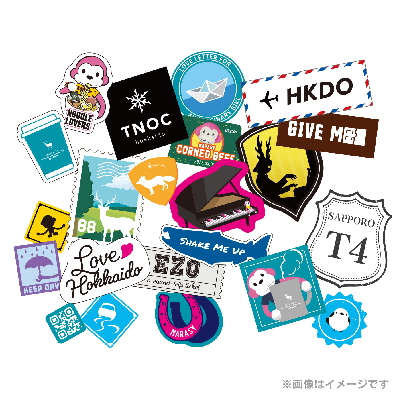 TNOC THE TEE / marasy TRAVEL STICKERS