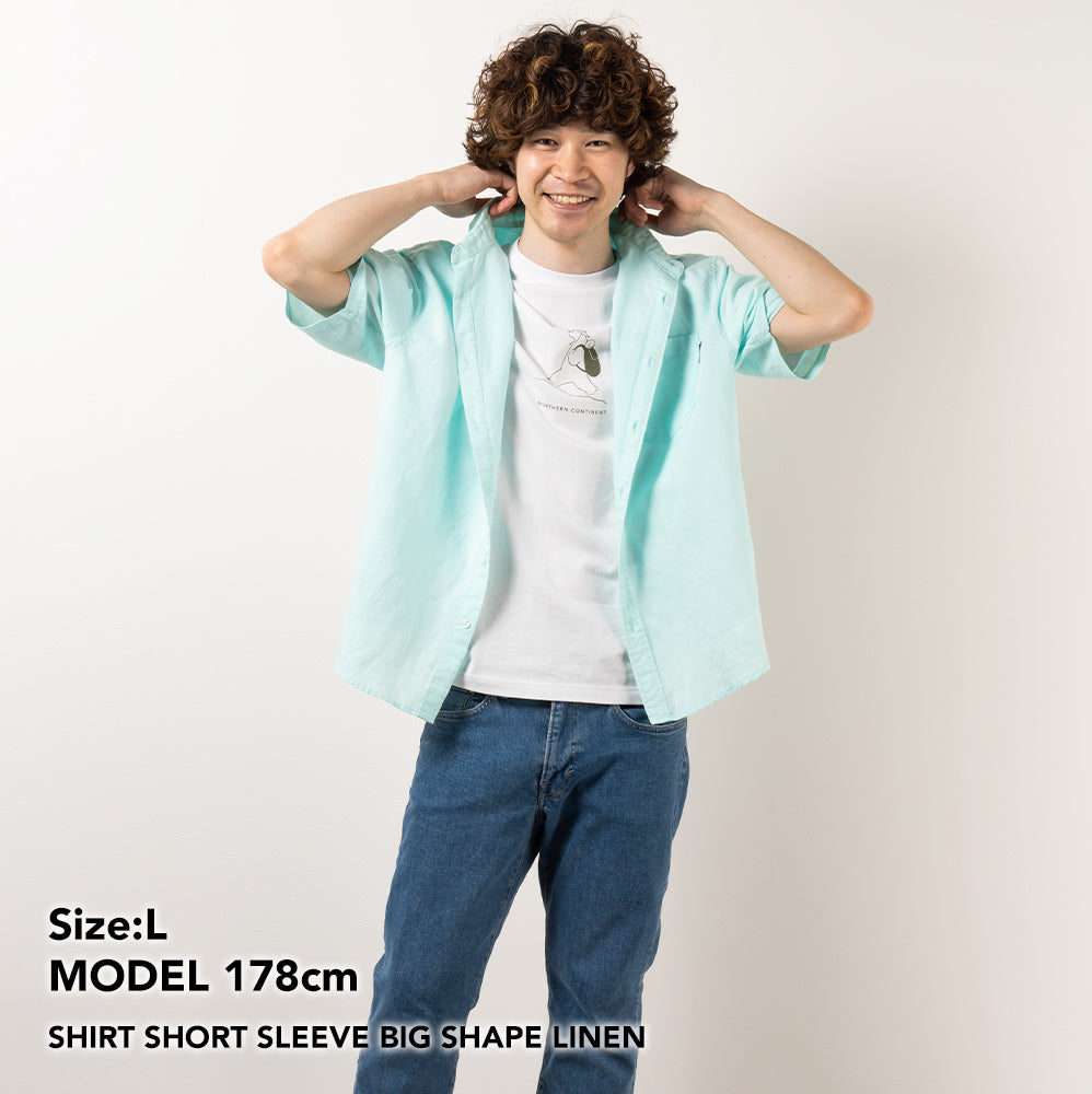 TNOC THE SHIRT SHORT SLEEVE BIG SHAPE LINEN