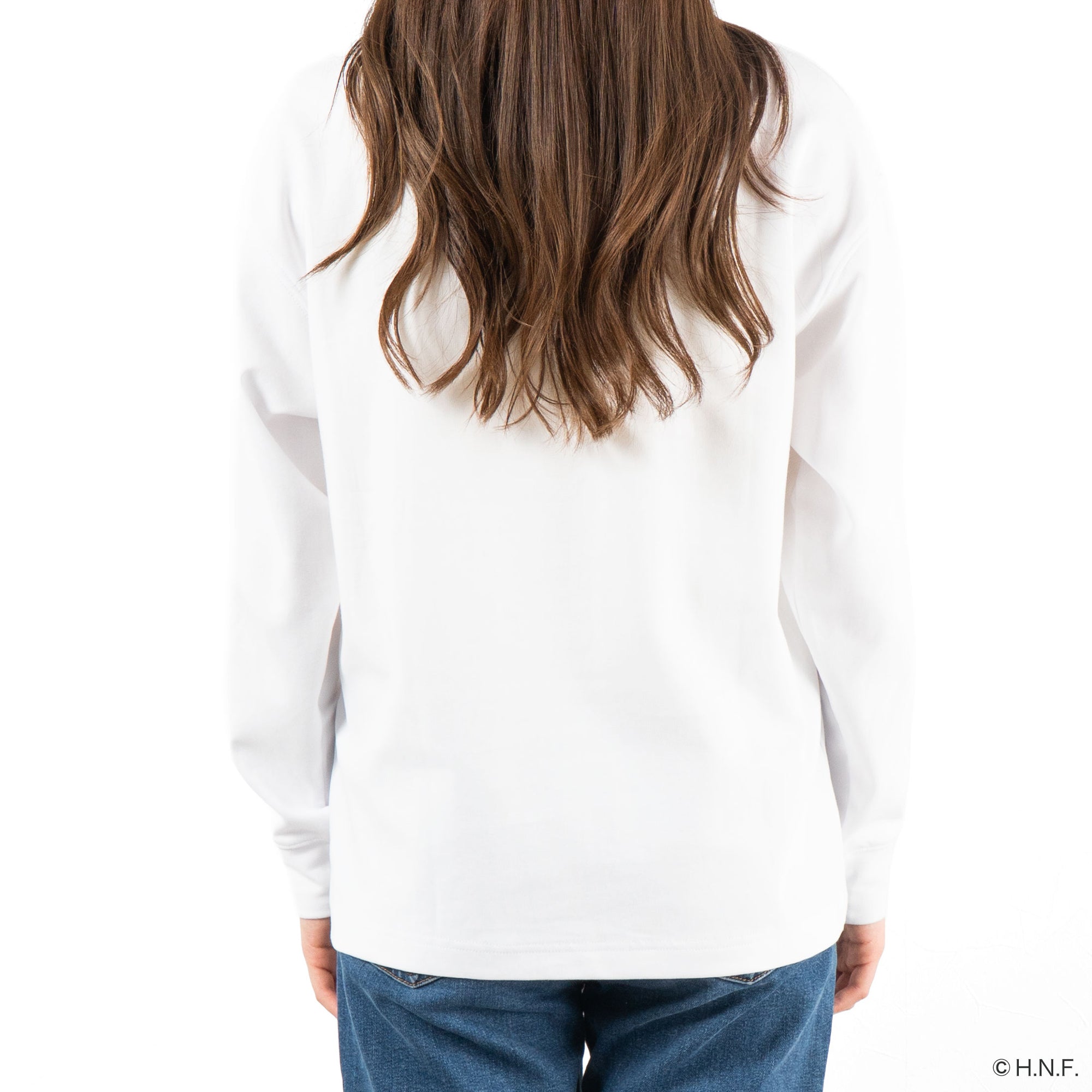 F/MODE TNOC THE TEE LONG SLEEVE PONTE / NORTHERN CONTINENT R-POCKET SNOW WHITE
