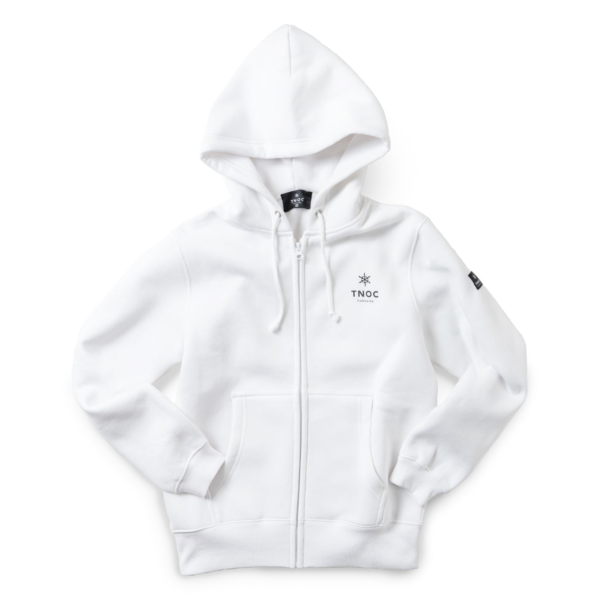 TNOC THE HOODIE ZIPUP / FLIGHT TAG SNOW WHITE