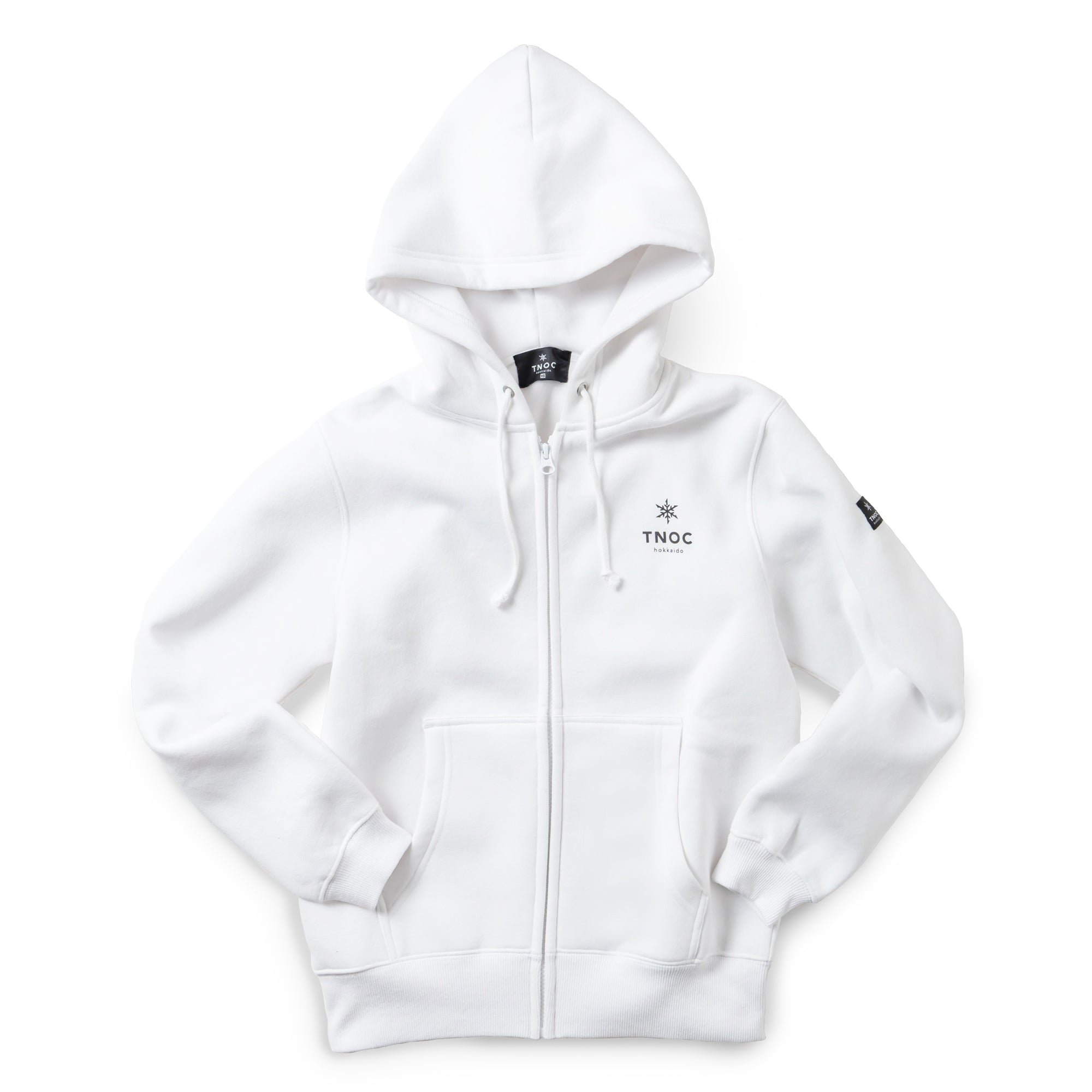 TNOC THE HOODIE ZIPUP / FLIGHT TAG  SNOW WHITE