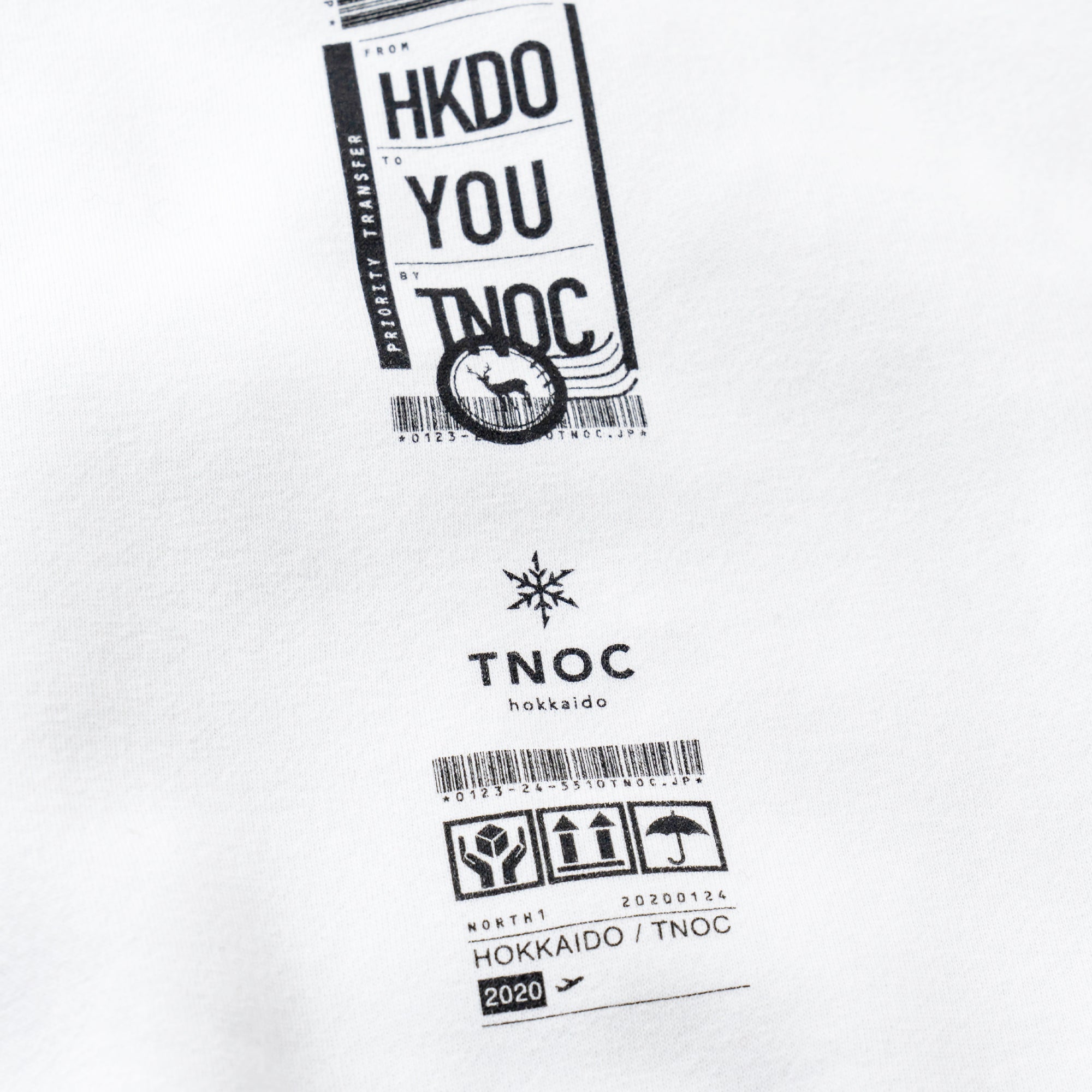 TNOC THE HOODIE ZIPUP / FLIGHT TAG  SNOW WHITE