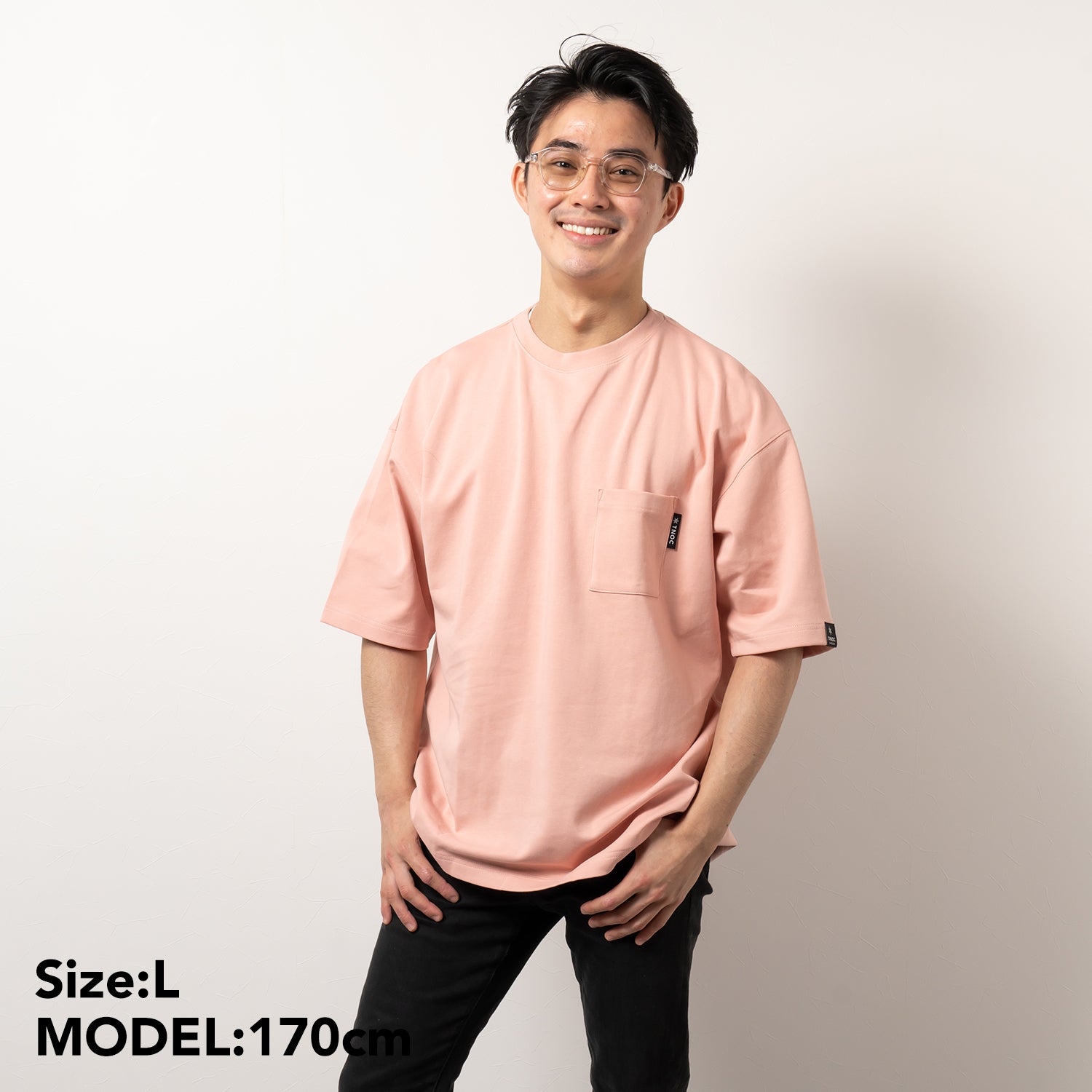 TNOC THE TEE PONTE / SALMON PINK POCKET