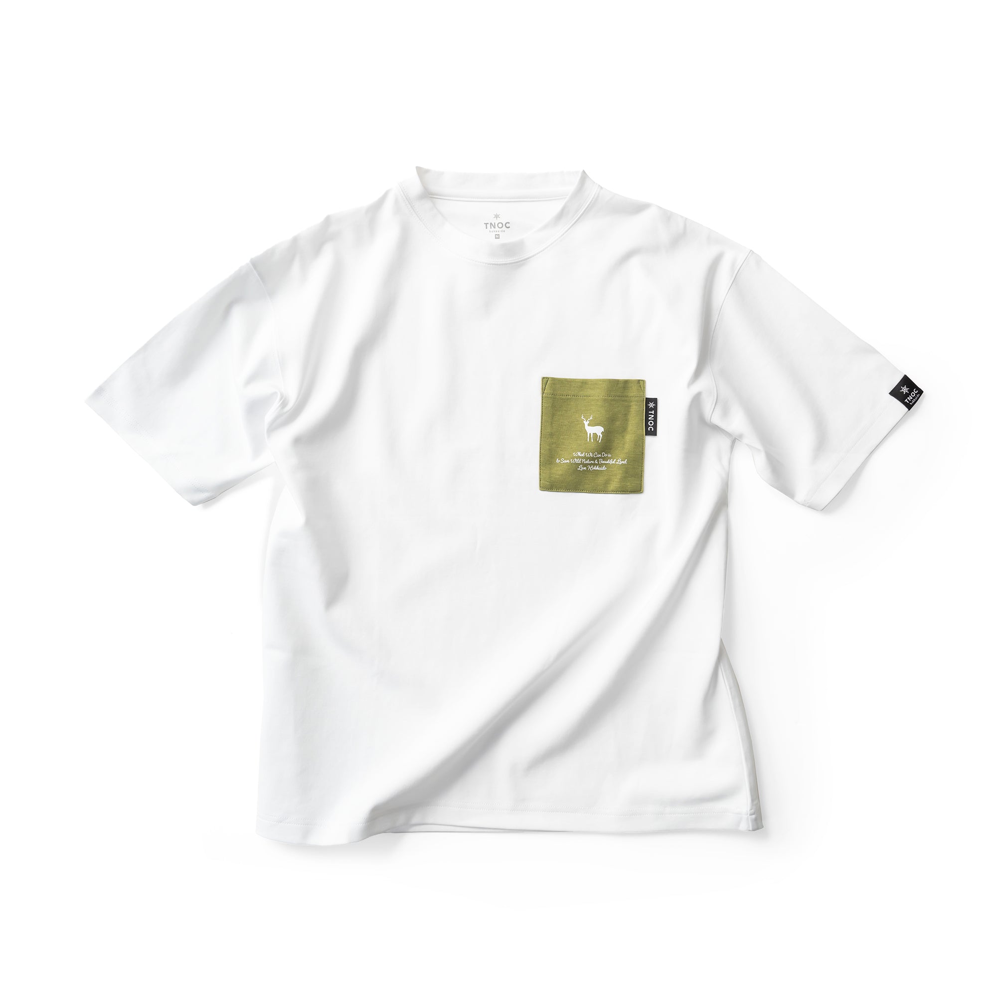 TNOC THE TEE PONTE / LEAF GREEN POCKET SNOW WHITE