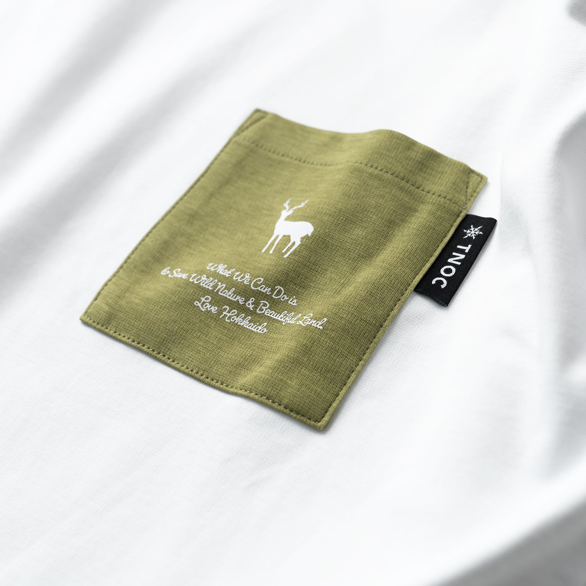 TNOC THE TEE PONTE / LEAF GREEN POCKET SNOW WHITE