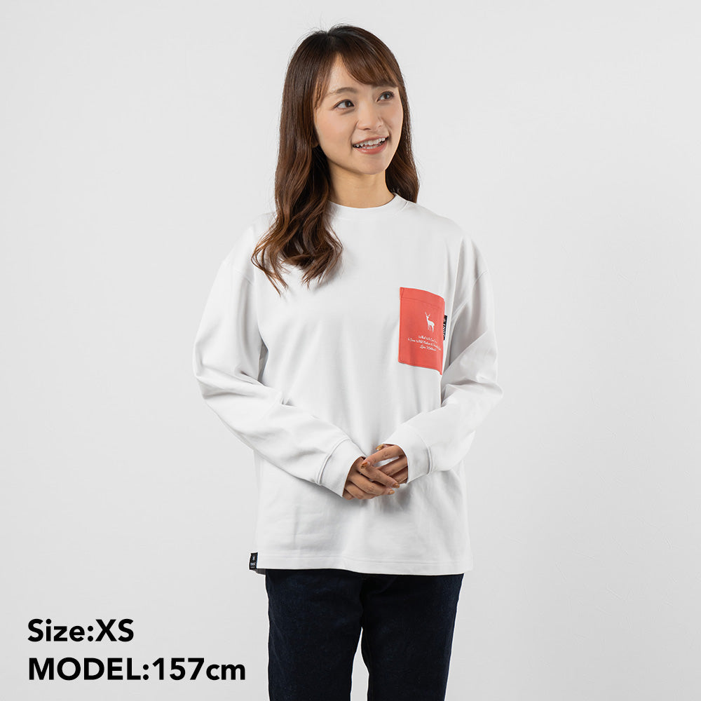 TNOC THE TEE LONG SLEEVE PONTE / BEETS RED POCKET