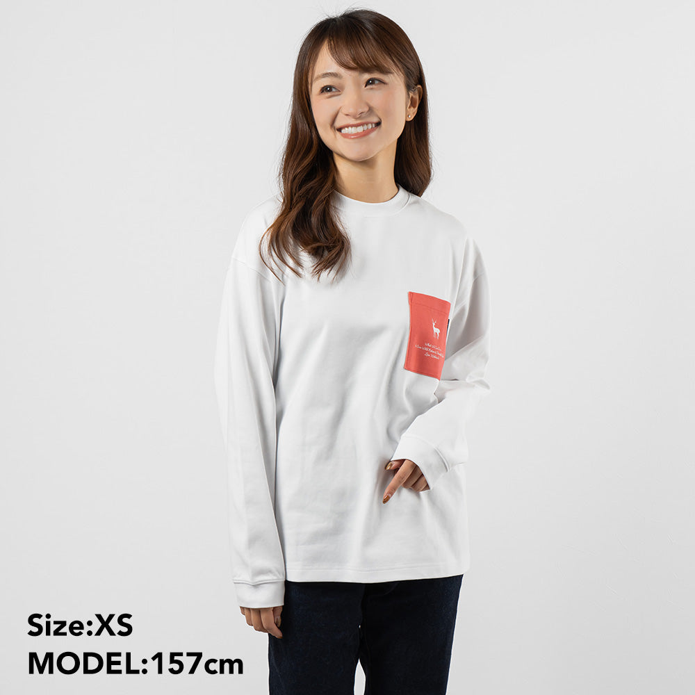 TNOC THE TEE LONG SLEEVE PONTE / BEETS RED POCKET
