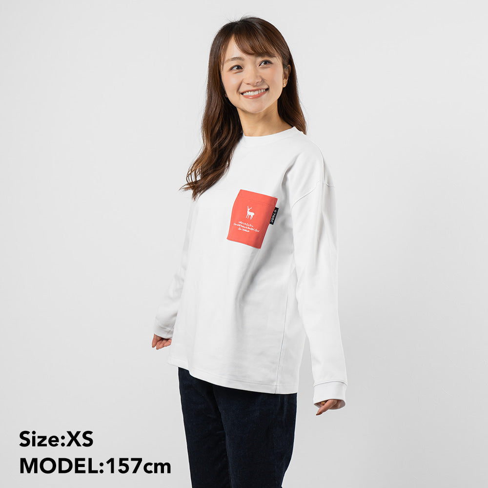 TNOC THE TEE LONG SLEEVE PONTE / BEETS RED POCKET