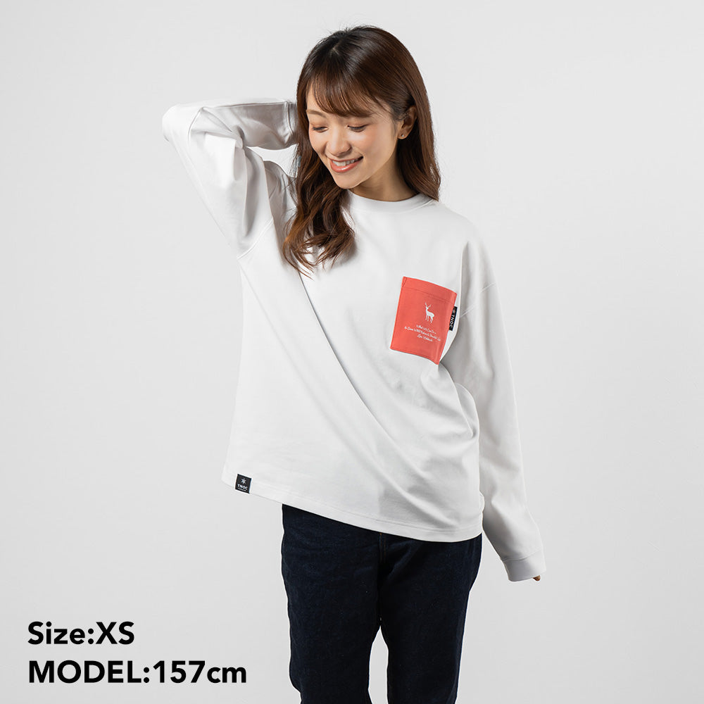 TNOC THE TEE LONG SLEEVE PONTE / BEETS RED POCKET