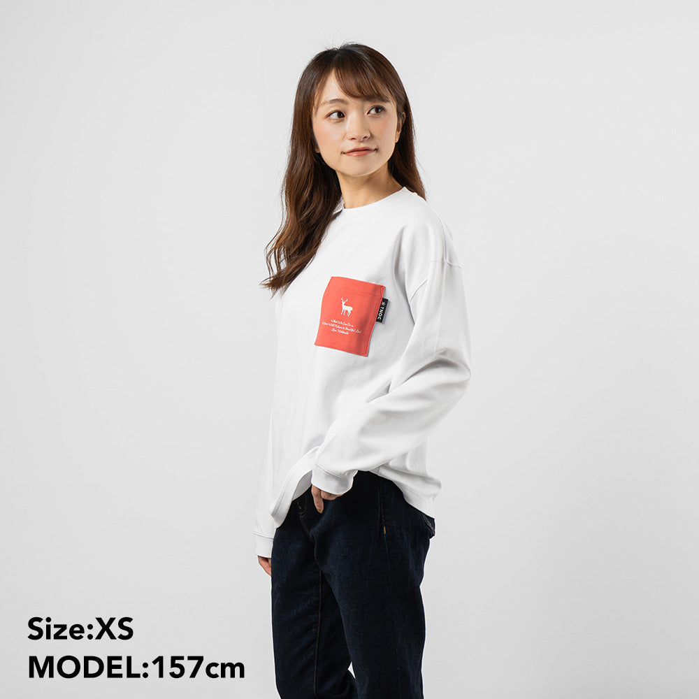 TNOC THE TEE LONG SLEEVE PONTE / BEETS RED POCKET