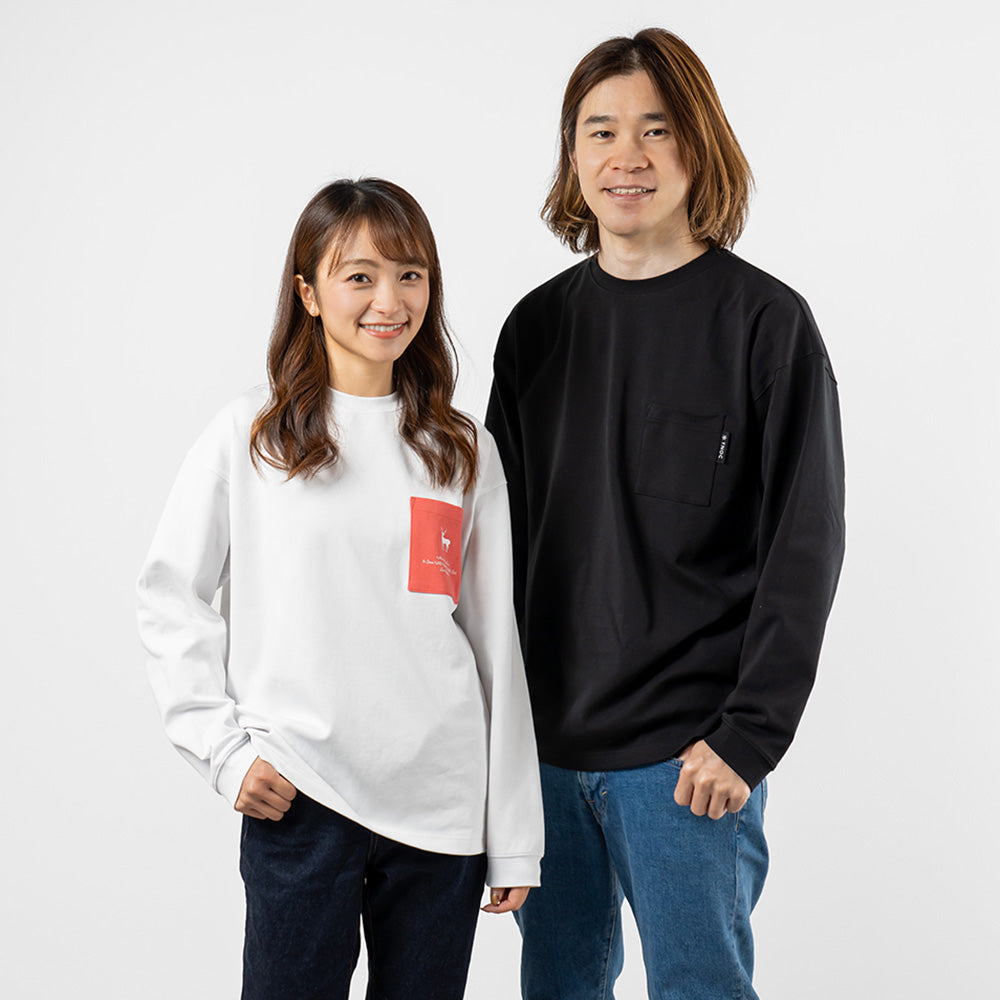 TNOC THE TEE LONG SLEEVE PONTE / BEETS RED POCKET