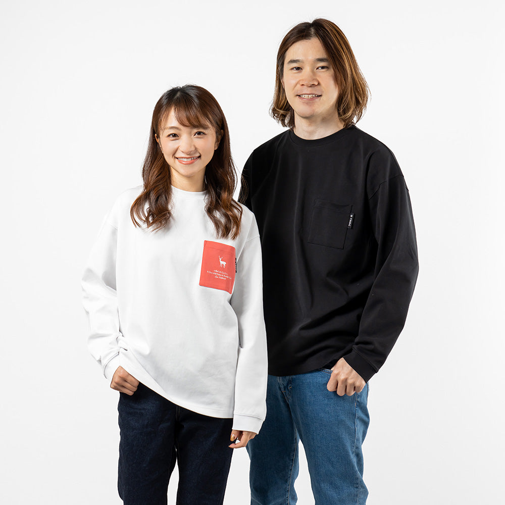 TNOC THE TEE LONG SLEEVE PONTE / BEETS RED POCKET