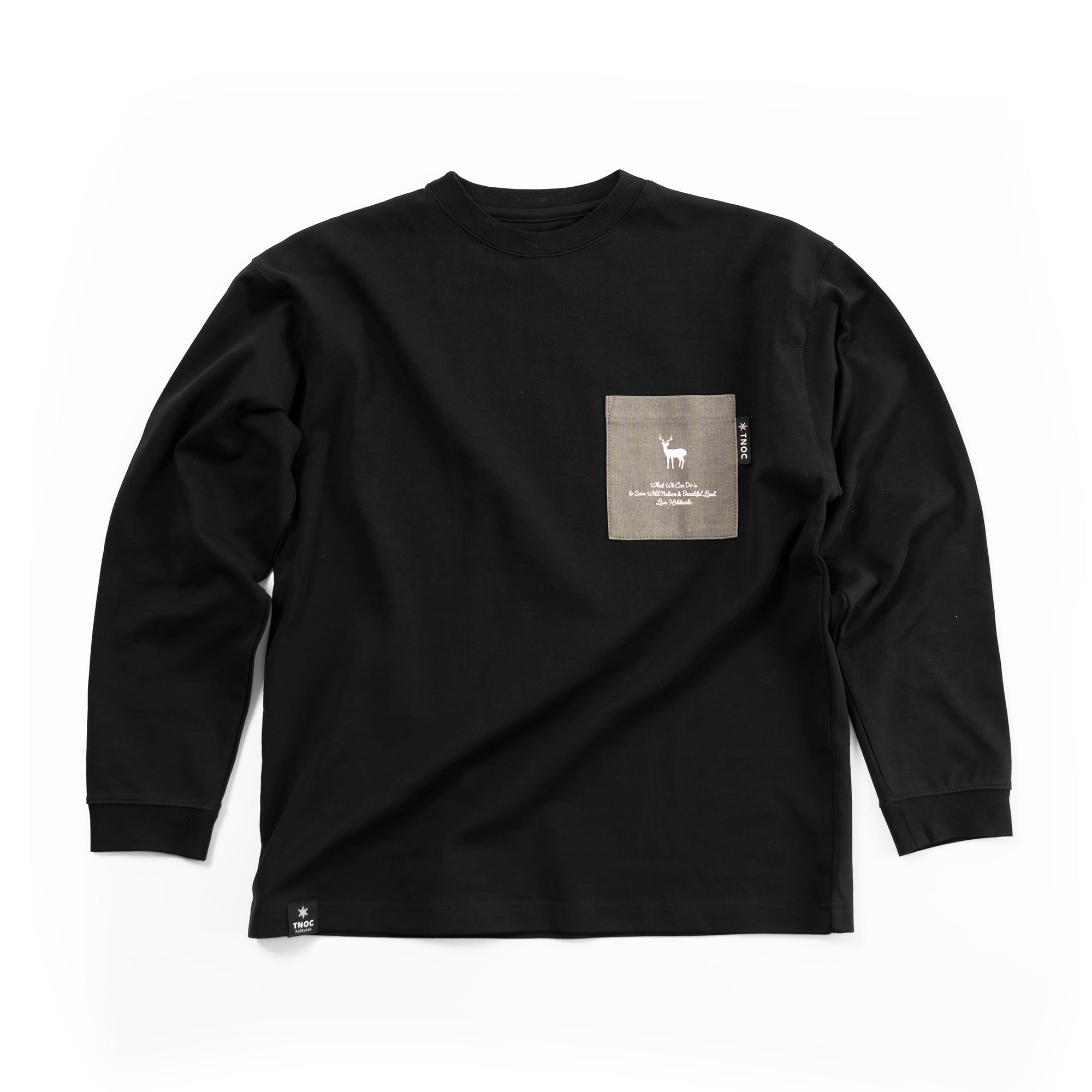 TNOC THE TEE LONG SLEEVE PONTE / FOG GRAY POCKET