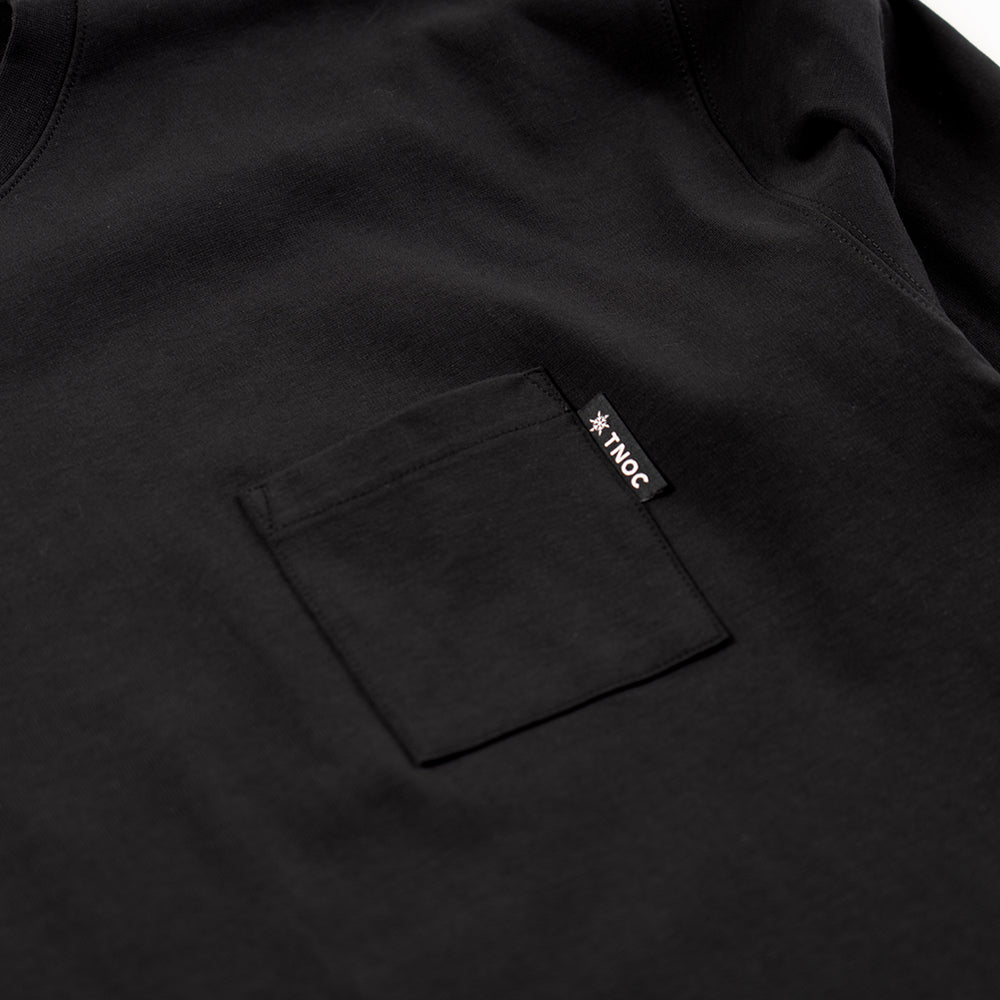 TNOC THE TEE LONG SLEEVE PONTE / BLACK POCKET