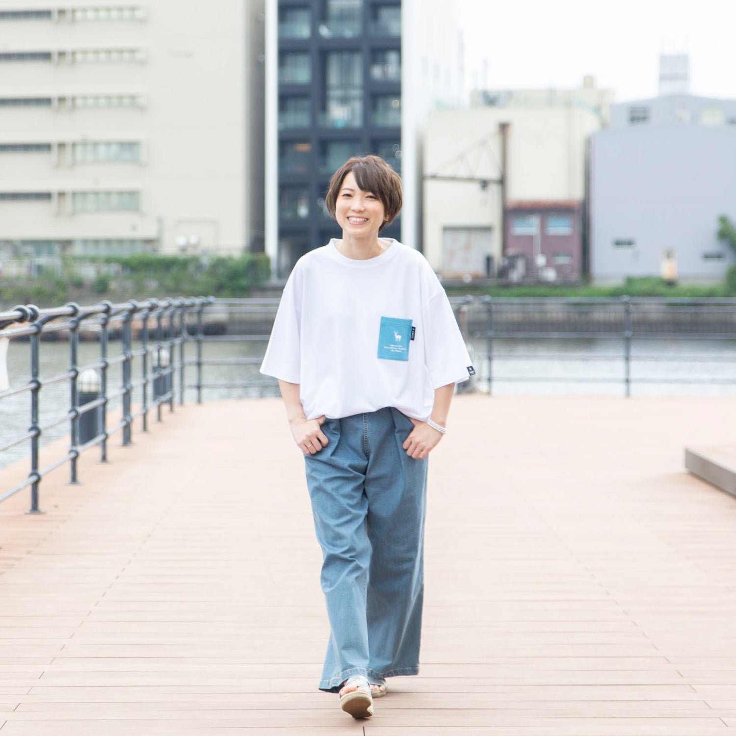 TNOC THE TEE PONTE / SKY BLUE POCKET