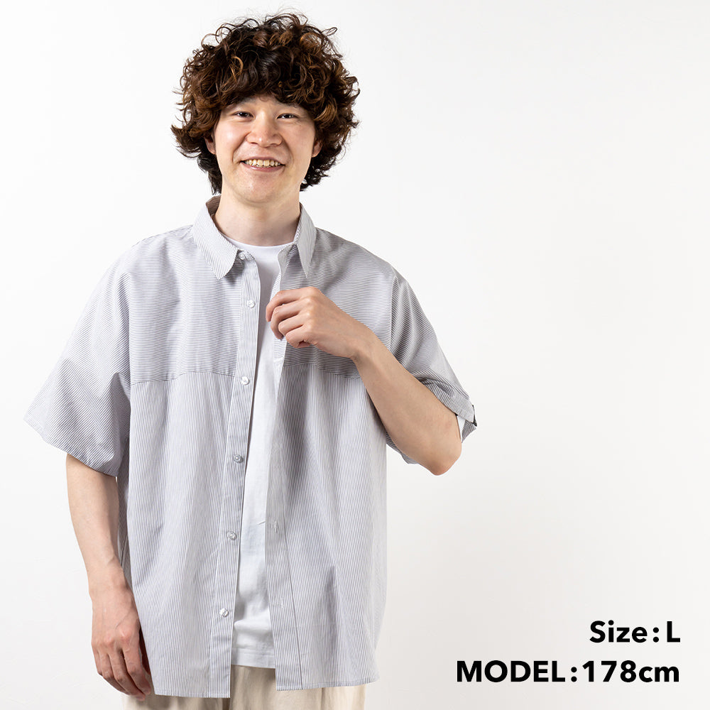 TNOC THE SHIRT BIG SHAPE SHORT SLEEVE STRIPE