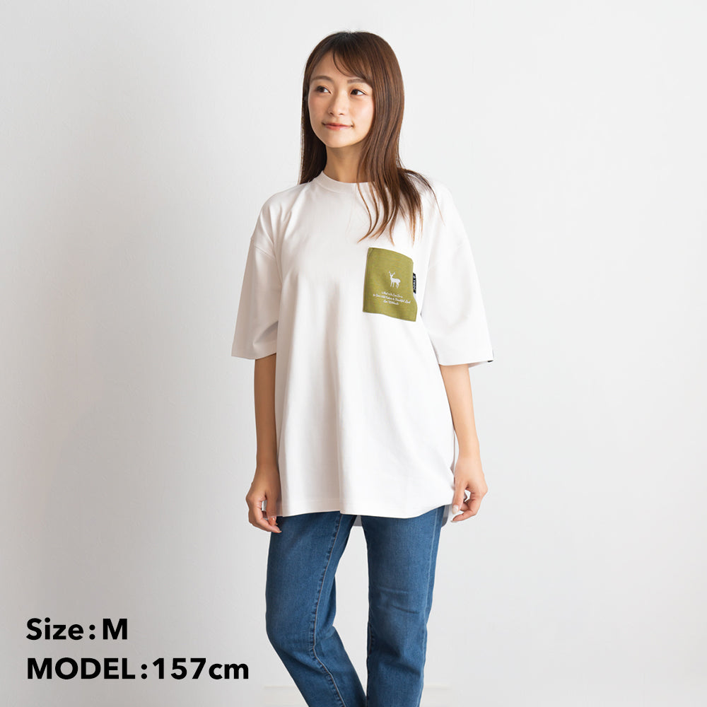 TNOC THE TEE PONTE / LEAF GREEN POCKET SNOW WHITE