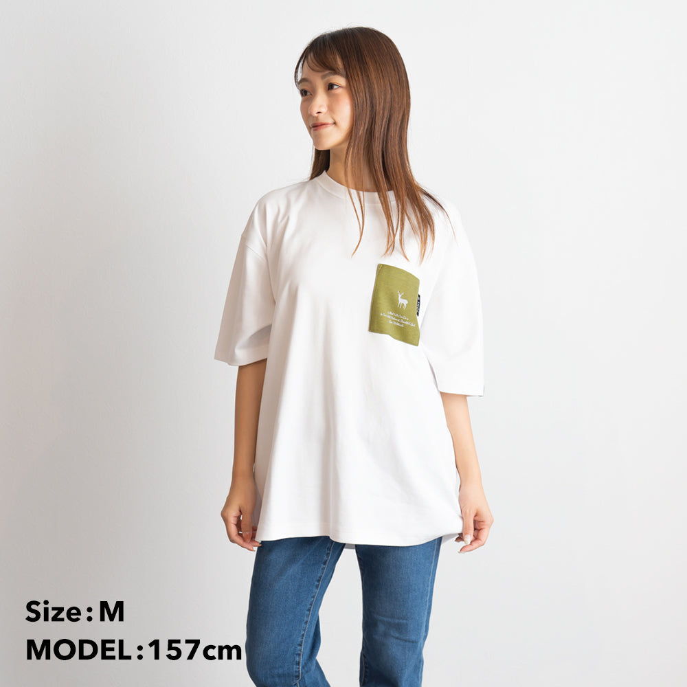 TNOC THE TEE PONTE / LEAF GREEN POCKET SNOW WHITE
