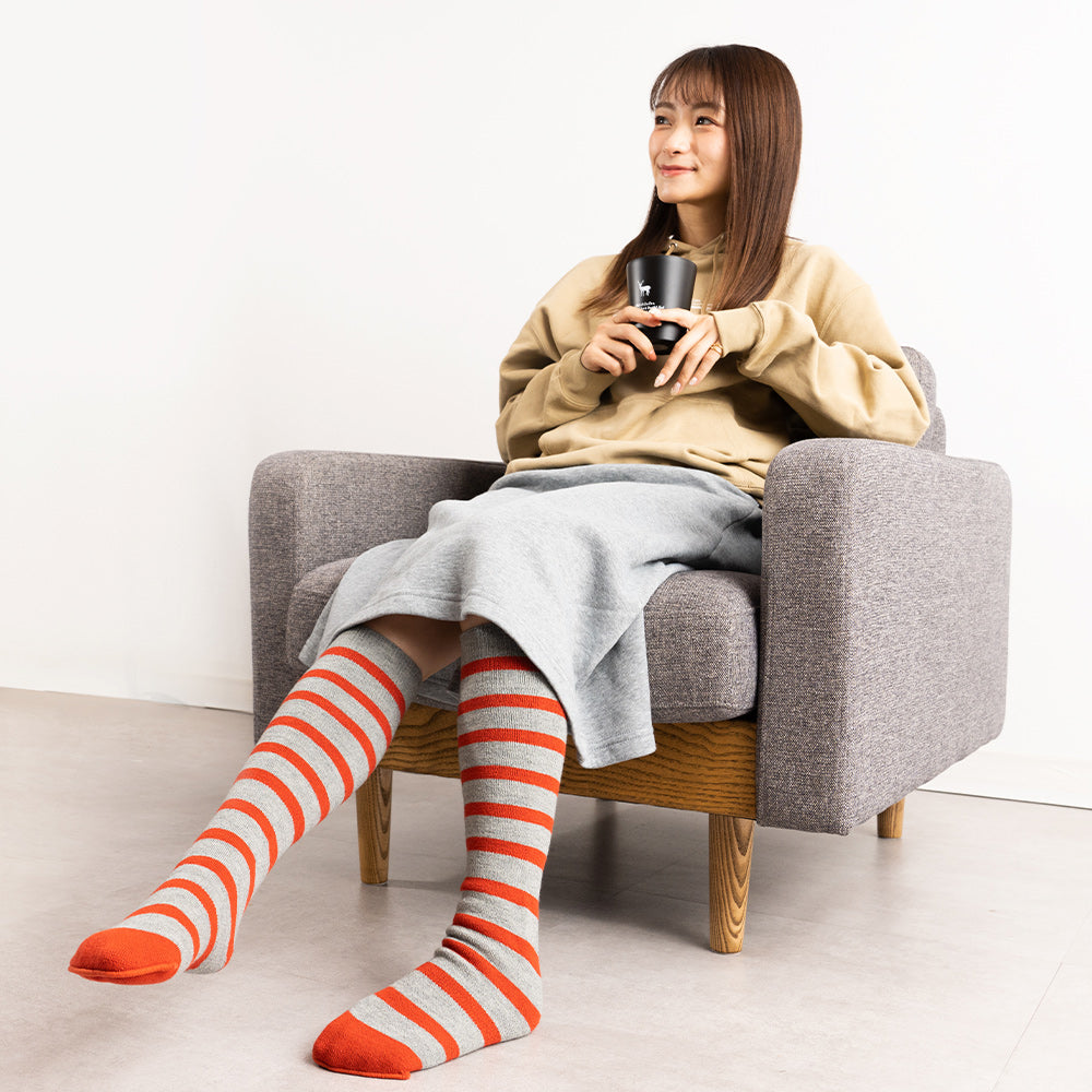 TNOC THE WARM Hi SOCKS STRIPE