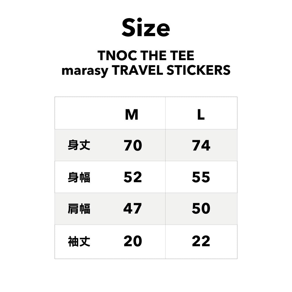 TNOC THE TEE / marasy TRAVEL STICKERS