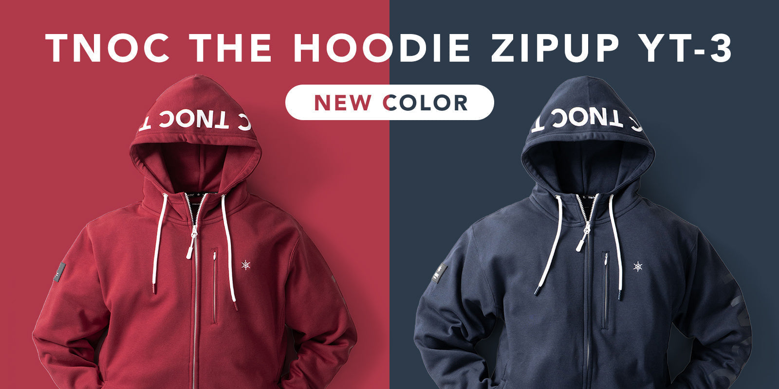 TNOCのこだわりがつまったフーディー、「TNOC THE HOODIE ZIPUP YT-3」に2026年の新色が登場。