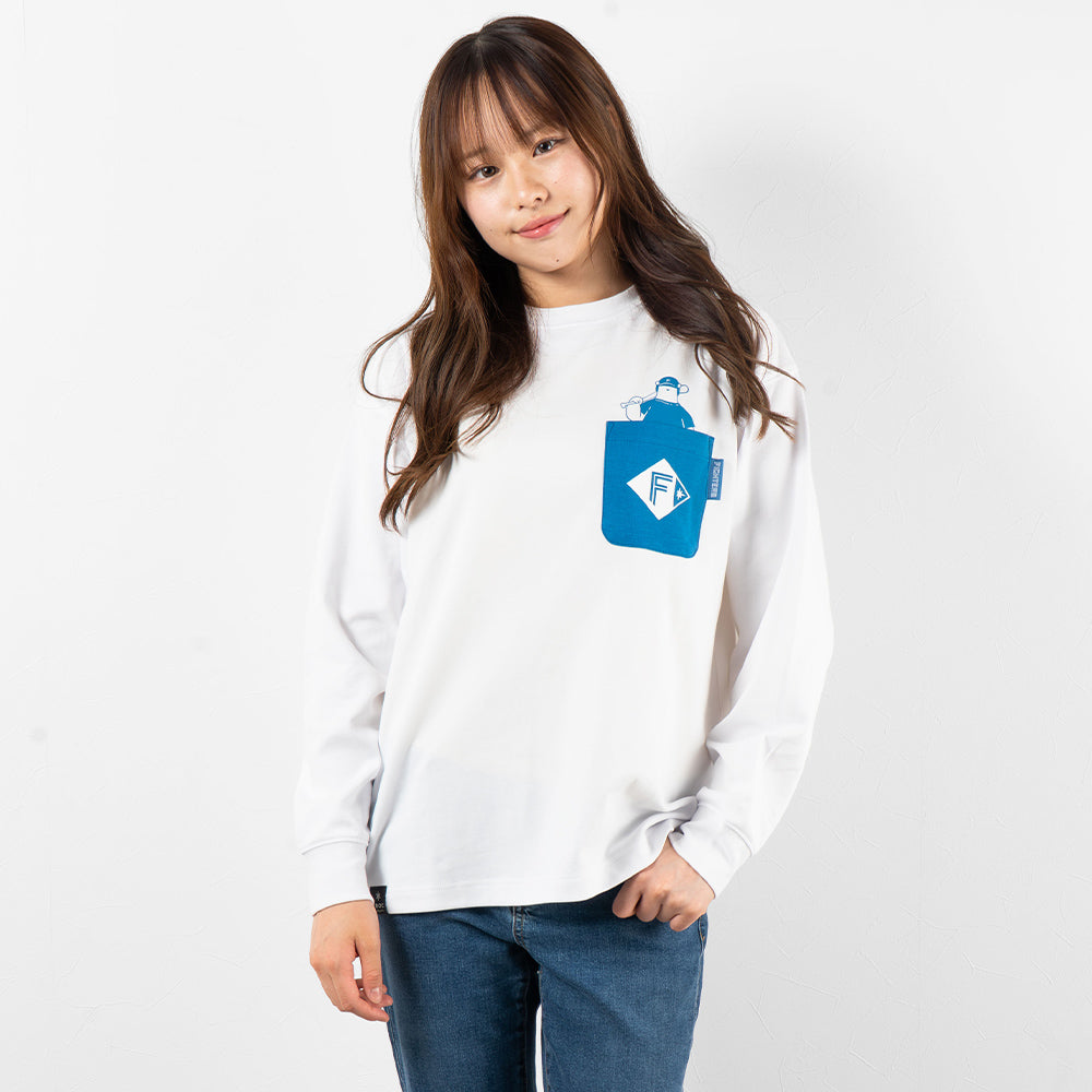 F/MODE TNOC THE TEE LONG SLEEVE PONTE  / NORTHERN CONTINENT R-POCKET SNOW WHITE