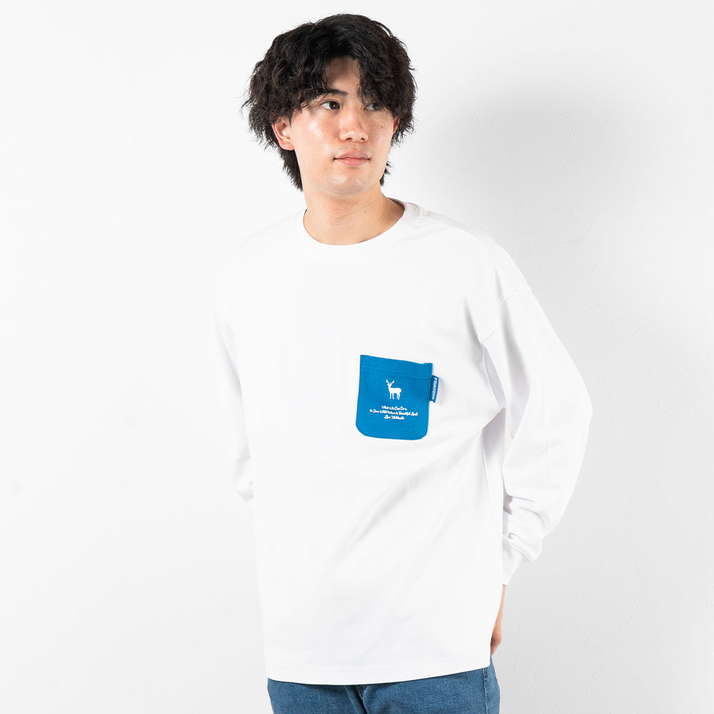 F/MODE TNOC THE TEE LONG SLEEVE PONTE SNOW WHITE /  R-POCKET