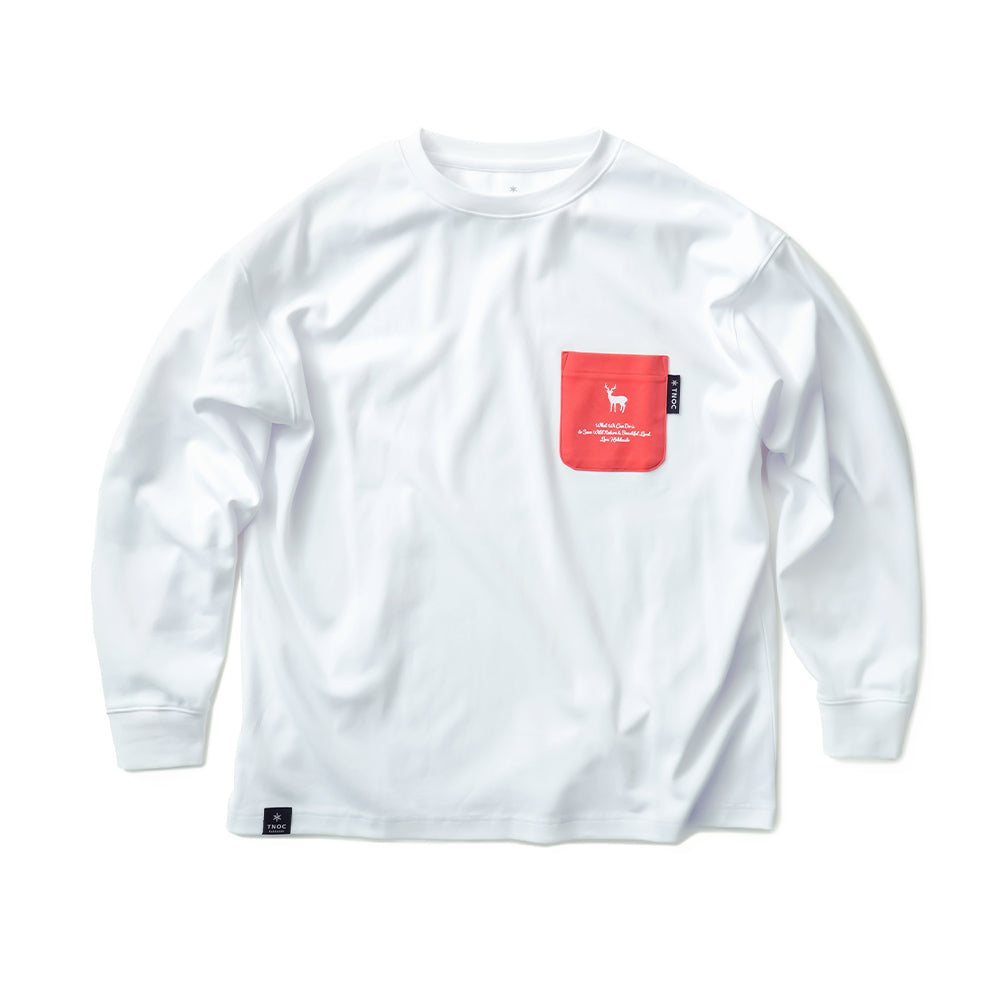 TNOC THE TEE LONG SLEEVE PONTE SNOW WHITE / R-POCKET